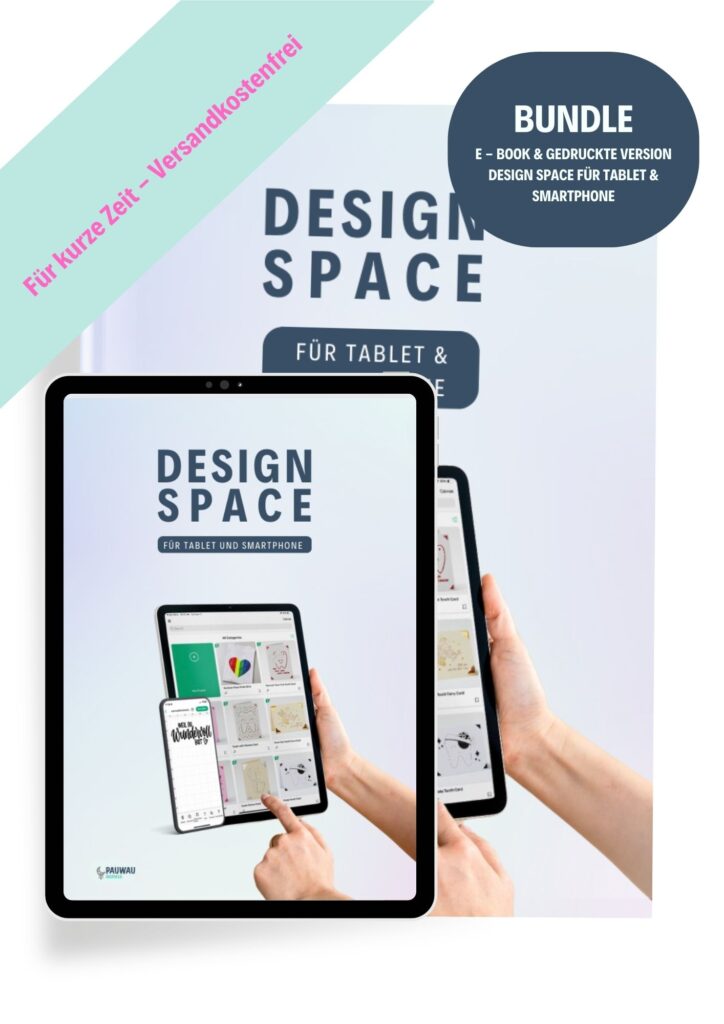 kombiangebot buch & e book "design space für tablet & smartphone" dein ultimativer leitfaden für die cricut design space app